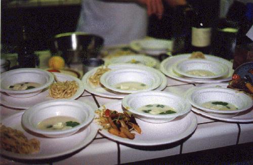 Stir fry and tofu soup