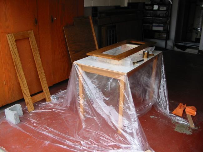 one of the legs drying