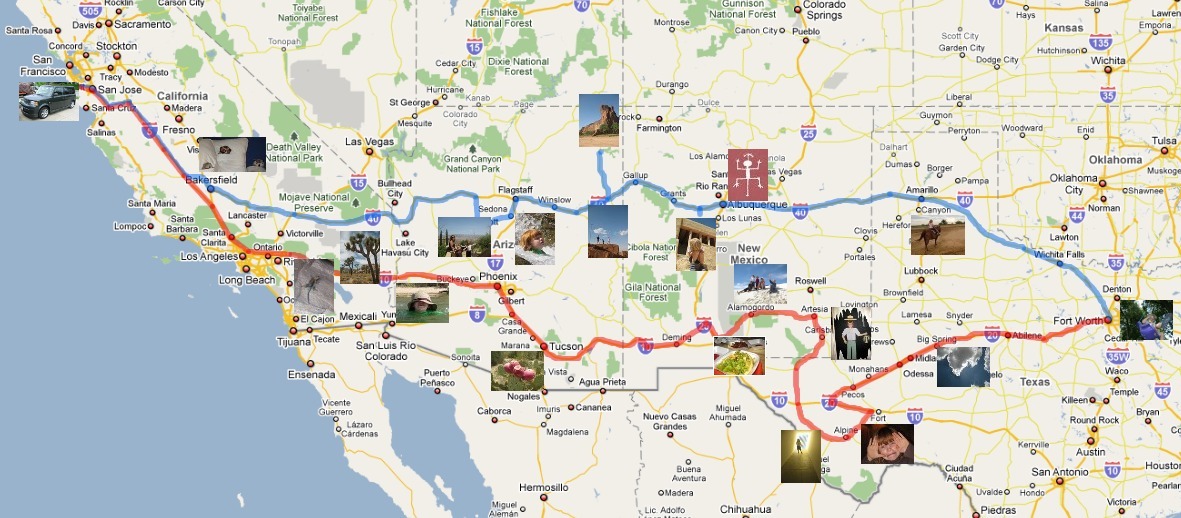 Overview map of the trip