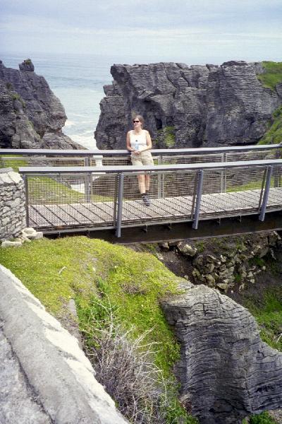 Alison and the pancake rocks