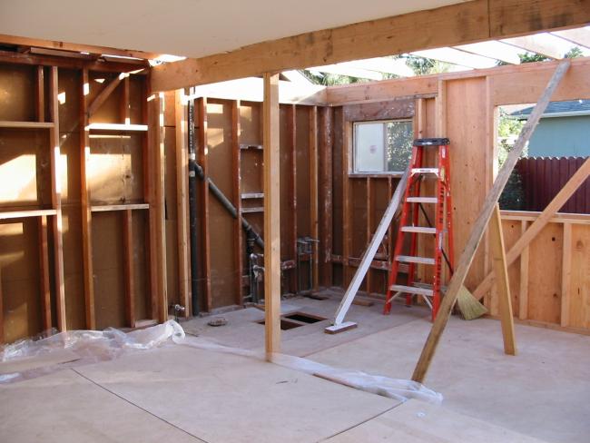 view of the entire bedroom/closet/bathroom area