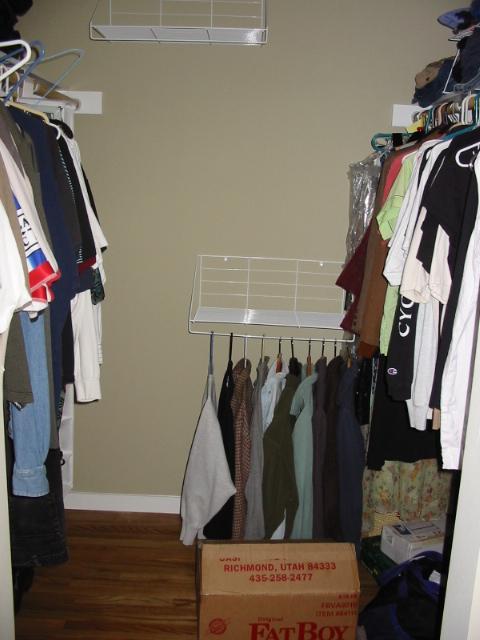 clothes in the closet